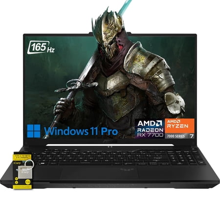 ASUS TUF Gaming A16 Laptop 16" WUXGA 165Hz 7ms 100% sRGB AMD Octa-core Ryzen 7 7735HS 16GB RAM 512GB SSD AMD Radeon RX 7700S 8GB (>RTX4060) Backlit USB-C USB4 Fast Charging Win11 Pro w/ICP Accessory