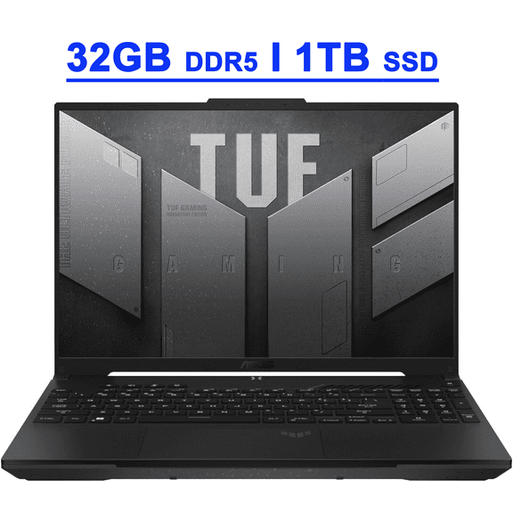 ASUS TUF Gaming A16 Premium Laptop 16" FHD+ 165Hz 7ms 100% sRGB AMD Octa-core Ryzen 7 7735HS 32GB DDR5 1TB SSD Radeon RX 7600S 8GB Graphic Backlit Keyboard SB-C USB4 Fast Charging Win11 Gray