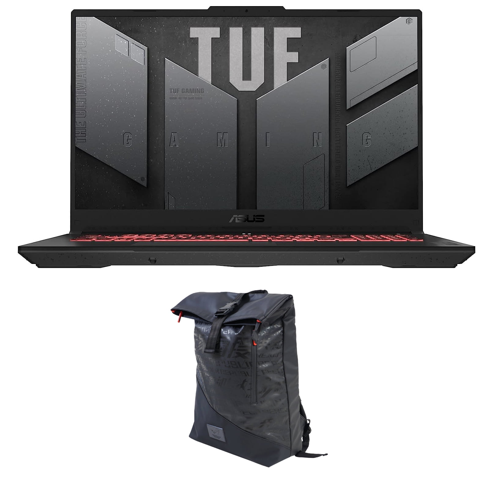ASUS TUF Gaming A17 Gaming/Entertainment Laptop (AMD Ryzen 7 7735HS 8-Core, 17.3in 144Hz Full HD (1920x1080), GeForce RTX 4060, Win 11 Pro) with Voyager Backpack