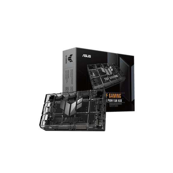 ASUS TUF Gaming ARGB PWM Fan Hub (connects six case fans, PWM fan and RGB controller, clear power and operation indicators, stable dual SATA power support)