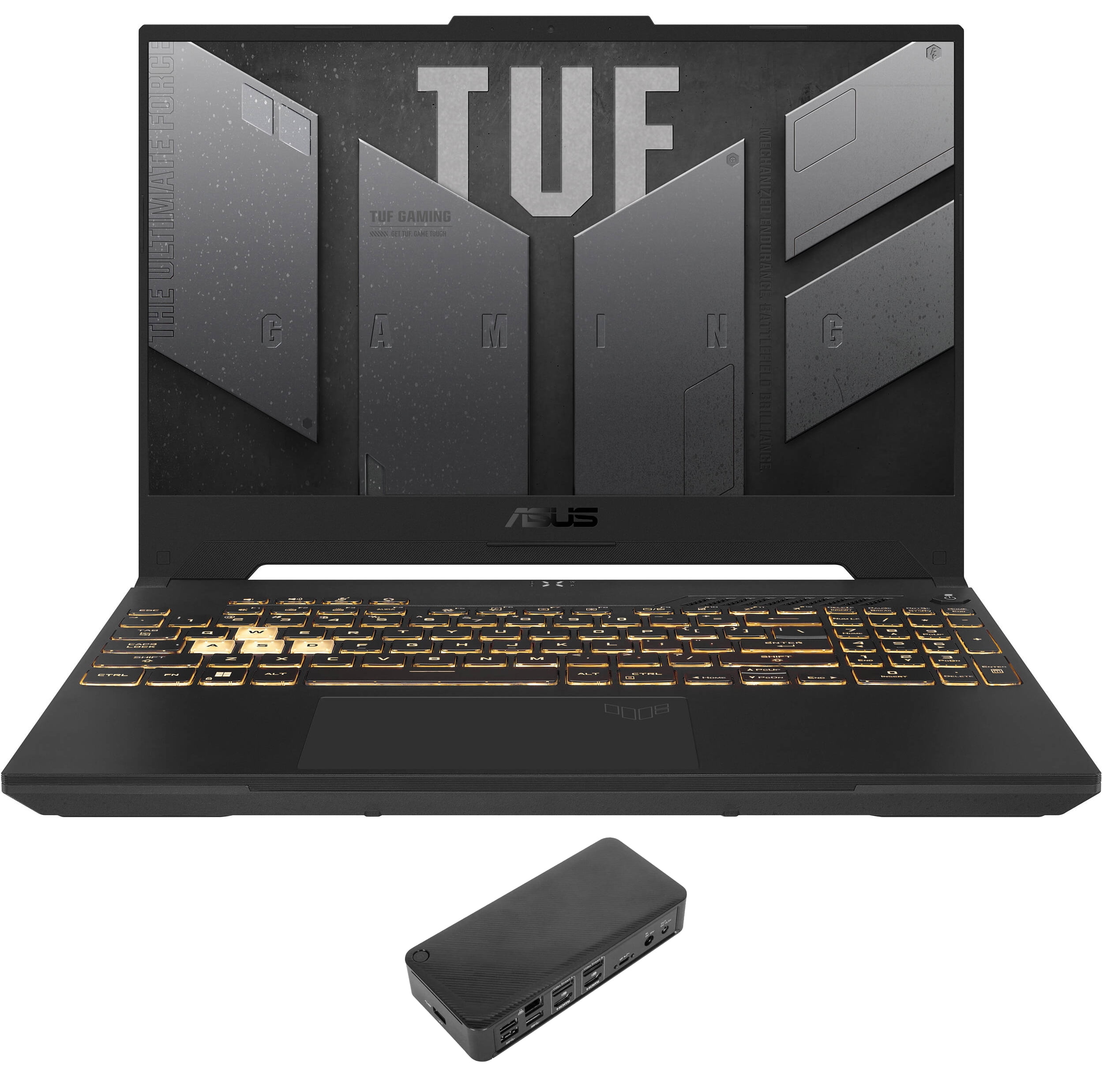 ASUS TUF Gaming F15 Gaming/Entertainment Laptop (Intel i5-12500H 12-Core, 15.6in 144 Hz Full HD (1920x1080), GeForce RTX 3050, 8GB RAM, 512GB PCIe SSD, Backlit KB, Win 11 Pro) with USB-C Dock