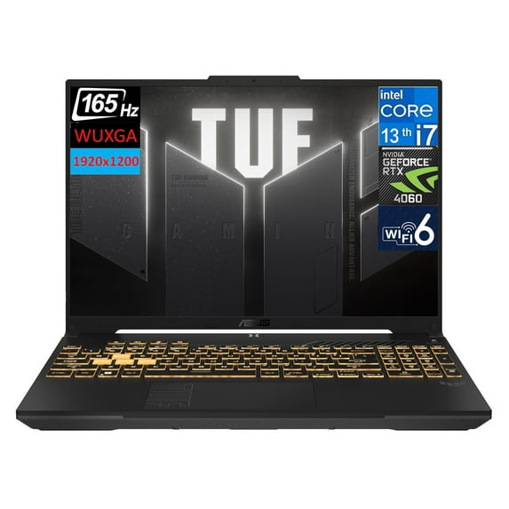 ASUS TUF Gaming F16 16.0in 165Hz WUXGA IPS-Level Gaming Laptop (Intel i7-13650HX, 32GB DDR5 RAM, 8TB SSD, GeForce RTX 4060 8GB, RGB Backlit KB, Thunderbolt 4, Wi-Fi 6, BT 5.2, Webcam, Win11Home)