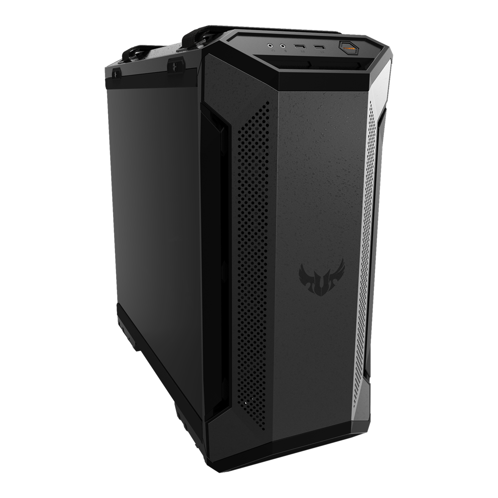 ASUS TUF Gaming GT501 Mid-Tower Computer Case for up to EATX Motherboards with USB 3.0 Front Panel, Smoked Tempered Glass, Steel Construction, and Four Case Fans (GT501 TUF GAMING CASE/GRY/WITH HANDL) - image 1 of 5