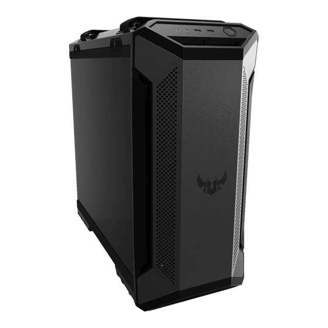 ASUS TUF Gaming GT501 Mid-Tower Computer Case for up to EATX Motherboards with USB 3.0 Front Panel, Smoked Tempered Glass, Steel Construction, and Four Case Fans (GT501 TUF GAMING CASE/GRY/WITH HANDL)