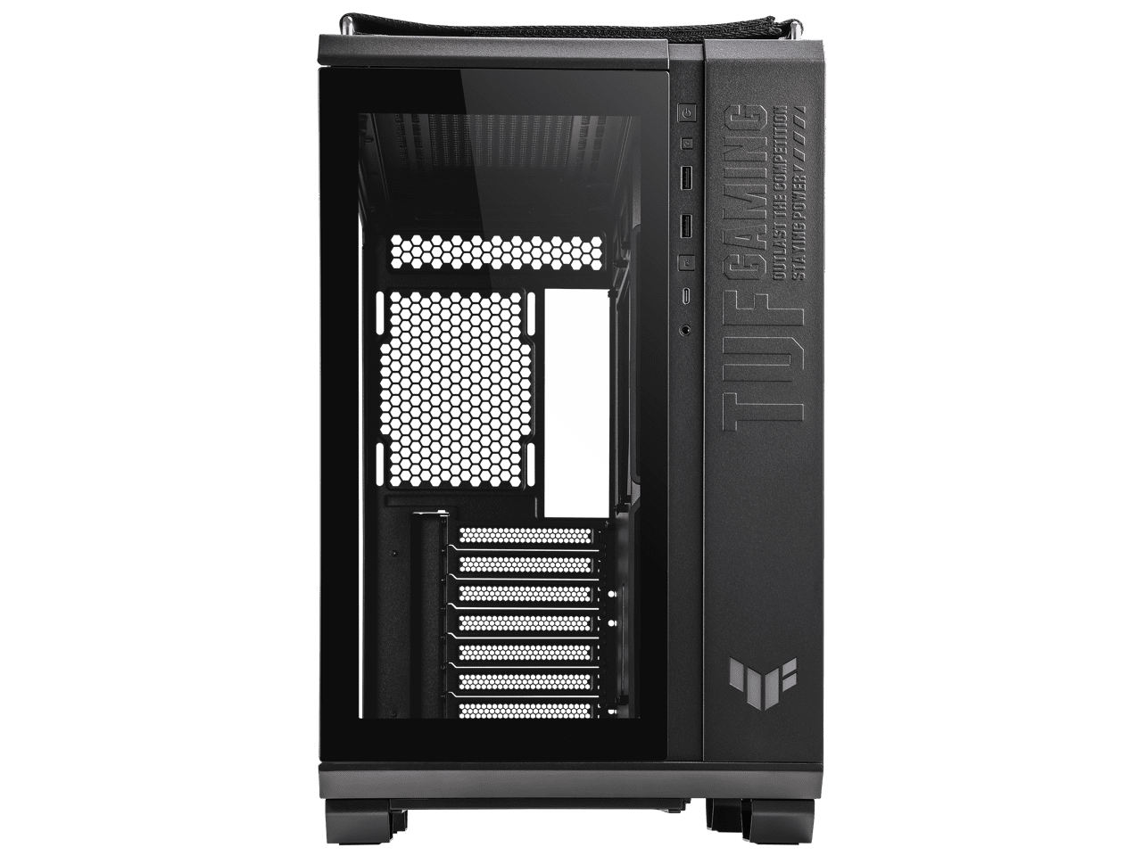Afbrydelse Derive tankevækkende ASUS TUF Gaming GT502 Black ATX Mid-Tower Computer Case with Front Panel  RGB Button, USB 3.2 Type-C and 2x USB 3.0 Ports, 2- way Graphic Card  Mounting Orientation Compatible, 360mm and 280mm