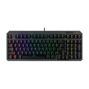 ASUS TUF Gaming K3 Gen II keyboard - compact 97-key layout, optical-mechanical RGB switches, detachable top plate, and Aura Sync