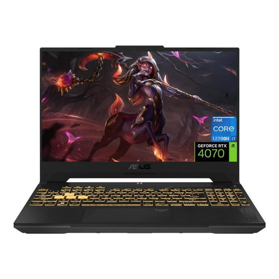 ASUS TUF Gaming Laptop, 15.6" FHD IPS Display, NVIDIA GeForce RTX 4070, Intel Core i7-12700H Processor, 64GB RAM, 2TB SSD, Wi-Fi 6, Backlit Keyboard, Numeric Keypad, Thunderbolt 4, Windows 11 Home