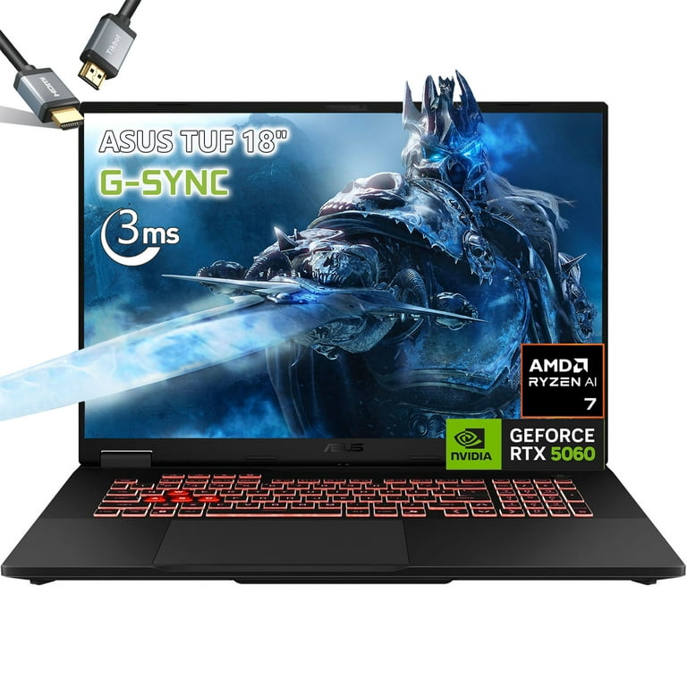 ASUS TUF Gaming Laptop A18 inch - NVIDIA RTX 5060 - AMD Ryzen 7