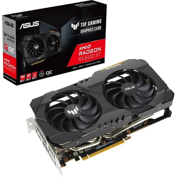 ASUS TUF Gaming RX 6500 XT OC Edition AMD Radeon PCI Express 4.0 4GB GDDR6 SDRAM Graphics Card
