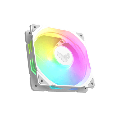 ASUS TUF Gaming TR120 120mm ARGB White Fan Triple Pack 28mm Fan Frame, 3.3mm H2O High Static Pressure, 77.4 CFM Airflow, Double-layer LED Array, Flexible Side Pattern, Aura Sync, PWM Fan Control