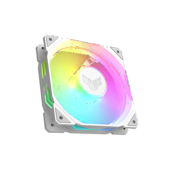 ASUS TUF Gaming TR120 120mm ARGB White Fan Triple Pack 28mm Fan Frame, 3.3mm H2O High Static Pressure, 77.4 CFM Airflow, Double-layer LED Array, Flexible Side Pattern, Aura Sync, PWM Fan Control