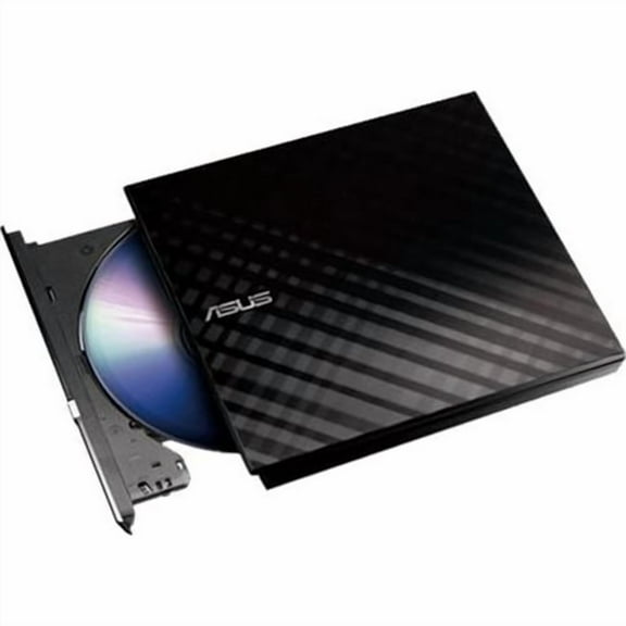 ASUS USB 2.0 Black External Slim CD / DVD Re-writer MacOS Compatible Model SDRW-08D2S-U