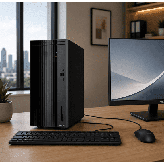 ASUS V500 Home & Business Tower Desktop, Intel Core i7-13620H(10 Cores, Up to 4.9GHz) Processor, 16GB DDR5 RAM, 512GB PCIe SSD, HDMI+DP Dual Monitor Support, Wi-Fi 6E, Wired KB & Mouse, Windows 11
