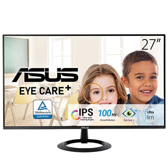 ASUS VZ27EHF 27" Full HD IPS Monitor, 100Hz, 1ms MPRT, Adaptive-Sync, HDMI, Eye Care