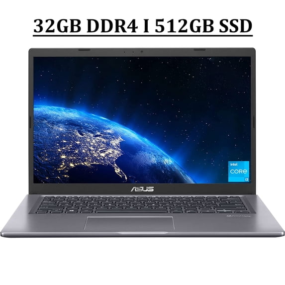 ASUS VivoBook 14 Business Laptop 14" FHD IPS Anti-glare Display 11th Gen Intel Core i3-1115G4 Processor 32GB DDR4 512GB SSD Intel UHD Graphics Backlit Keyboard Fingerprint HDMI USB-C Win11 Silver