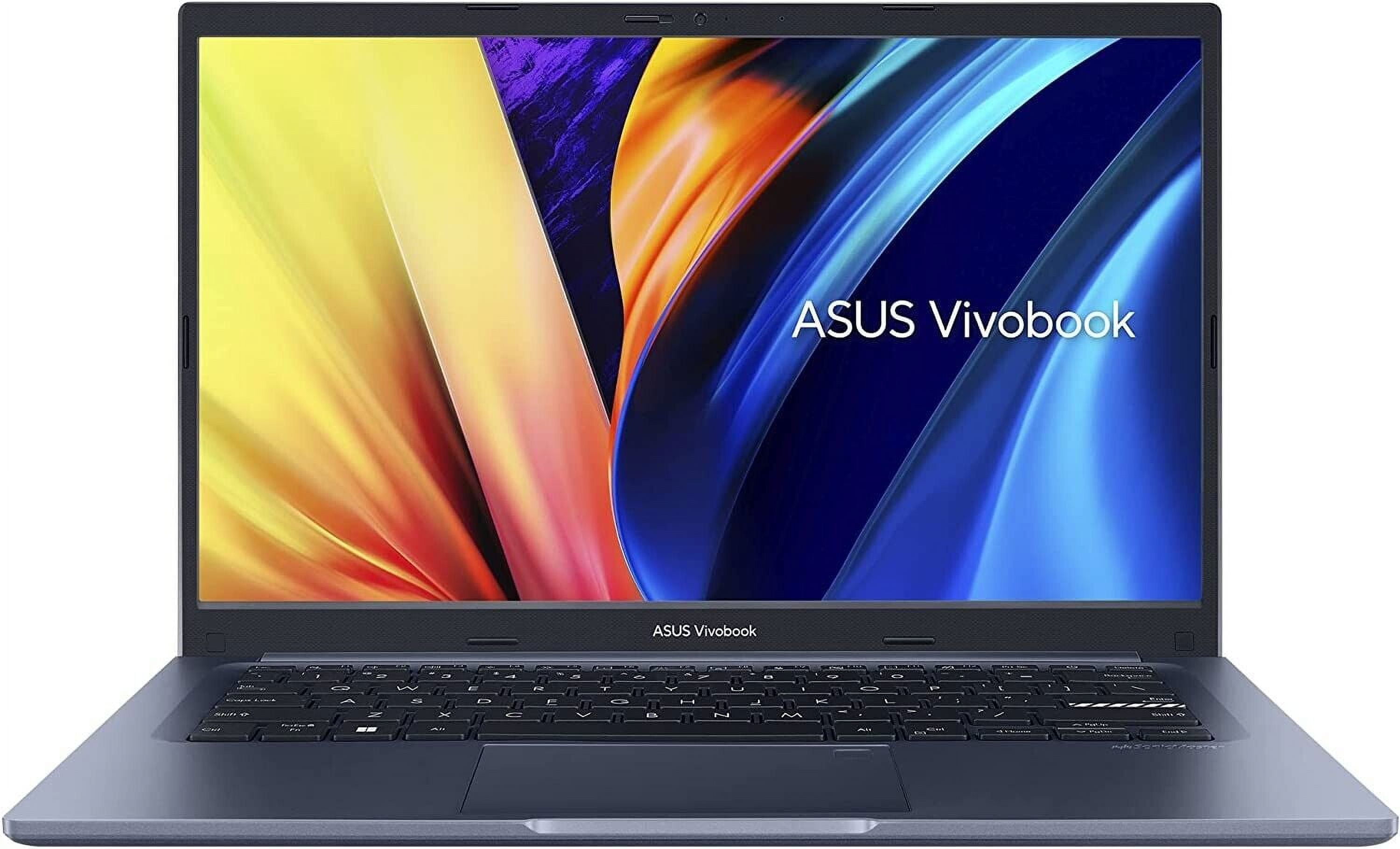 ASUS VivoBook 14 Slim Laptop, 14" FHD Display, Intel Core i3-1215U CPU, Intel UHD Graphics, 4GB DDR4 RAM, 128GB SSD, Fingerprint Sensor, Windows 11 Home, Quiet Blue, F1402ZA-AB31 14