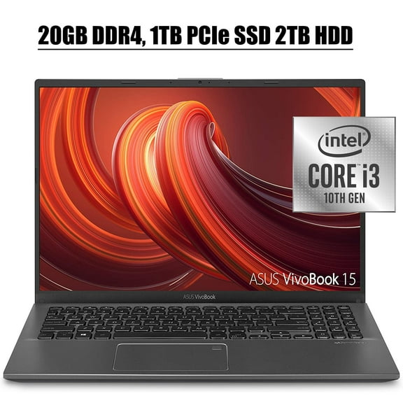 ASUS VivoBook 15 2020 Newest Thin and Light Laptop I 15.6" FHD Display I 10th Gen Intel Core i3-1005G1(> I5-7200U) I 20GB DDR4 1TB PCIe SSD 2TB HDD I Fingerprint Win 10