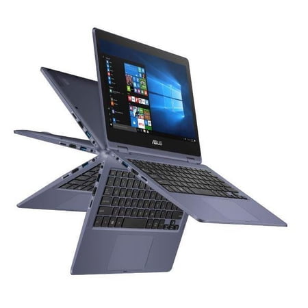 ASUS VivoBook Flip, 11.6" HD Touchscreen, Intel Celeron N3350 Processor, 4GB DDR3 RAM, 64GB eMMc, Windows 10 in S Mode, J202NA-DH01T