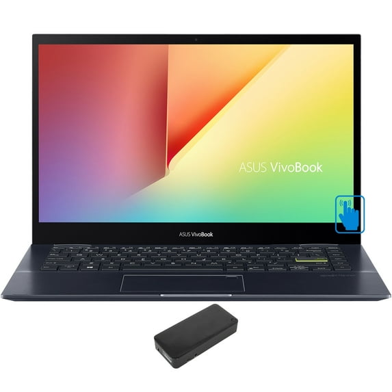 ASUS VivoBook Flip 14 Home/Business 2-in-1 Laptop (AMD Ryzen 5 5500U 6-Core, 14.0in 60 Hz Touch Full HD (1920x1080), AMD Radeon, 36GB RAM, 512GB PCIe SSD, Backlit KB, Win 10 Pro) with DV4K Dock