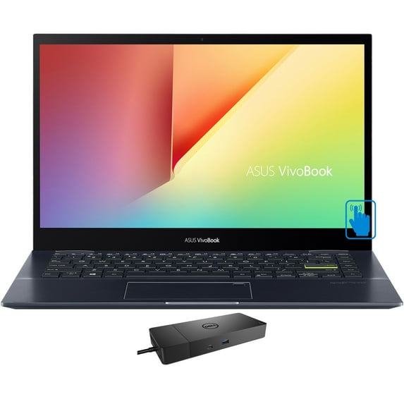 ASUS VivoBook Flip 14 Home/Business 2-in-1 Laptop (AMD Ryzen 5 5500U 6-Core, 14.0in 60Hz Touch Full HD (1920x1080), AMD Radeon, 20GB RAM, 512GB PCIe SSD, Win 10 Pro) with WD19S 180W Dock