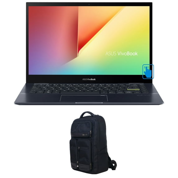 ASUS VivoBook Flip 14 Home/Business 2-in-1 Laptop (AMD Ryzen 5 5500U 6-Core, 14.0in 60Hz Touch Full HD (1920x1080), AMD Radeon, 8GB RAM, 1TB m.2 SATA SSD, Win 10 Pro) with Atlas Backpack