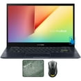 thumbnail image 1 of ASUS VivoBook Flip 14 Home/Business 2-in-1 Laptop (AMD Ryzen 5 5500U 6-Core, 14.0in 60Hz Touch Full HD (1920x1080), AMD Radeon, Win 10 Pro) with TUF Gaming M3 , TUF Gaming P3, 1 of 7
