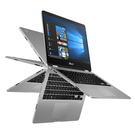 ASUS VivoBook Flip J401 14" Touch 2-in-1, Intel Pentium Silver N5030, Intel UHD Graphics 605, 4GB RAM, 128GB eMMC, Light Grey, Windows 10 Home in S Mode + 1 year Microsoft 365 Personal, J401MA-ES21T