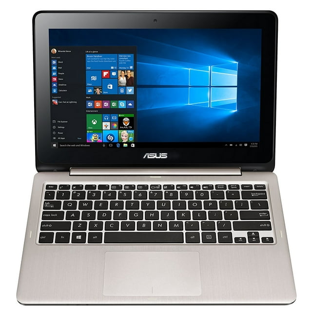 ASUS VivoBook Flip TP200SA-DH01T 11.6 inch display Thin and Lightweight 2-in-1 HD Touchscreen Laptop, Intel Celeron 2.48 GHz Processor, 4GB RAM, 32GB EMMC Storage, Windows 10 Home