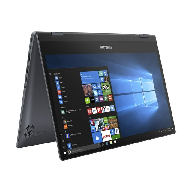 ASUS VivoBook Flip TP412 14" FHD Touch 2-in-1, Intel Core i3-8145U, Intel UHD Graphics 620, 4GB RAM, 128GB SSD, Windows 10 in S Mode, Star Grey, TP412FA-OS31T