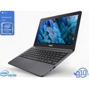ASUS VivoBook L203MA Notebook, 11.6 HD Display, Intel Celeron N4000 Upto 2.6GHz, 4GB RAM, 64GB eMMC, HDMI, Card Reader, Wi-Fi, Bluetooth, Windows 10 Home S L203MA-DS04