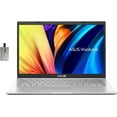 thumbnail image 1 of ASUS VivoBook Laptop, 14" HD Display, Intel Core i3-1115G4 Processor, Intel UHD Graphics 770, Bluetooth, Windows 11, Transparent Silver, 32GB HotfaceUSB Card (16GB DDR4 | 512GB PCIe SSD), 1 of 6