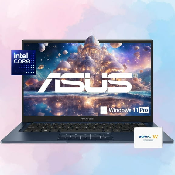 ASUS VivoBook Laptop | 40GB RAM | 1TB PCIe SSD Storage | 14" FHD Display | Intel 12th Generation 6 Core Processor | Bluetooth | HDMI | Thin & Light | Windows 11 Pro | w/WOWPC Recovery USB