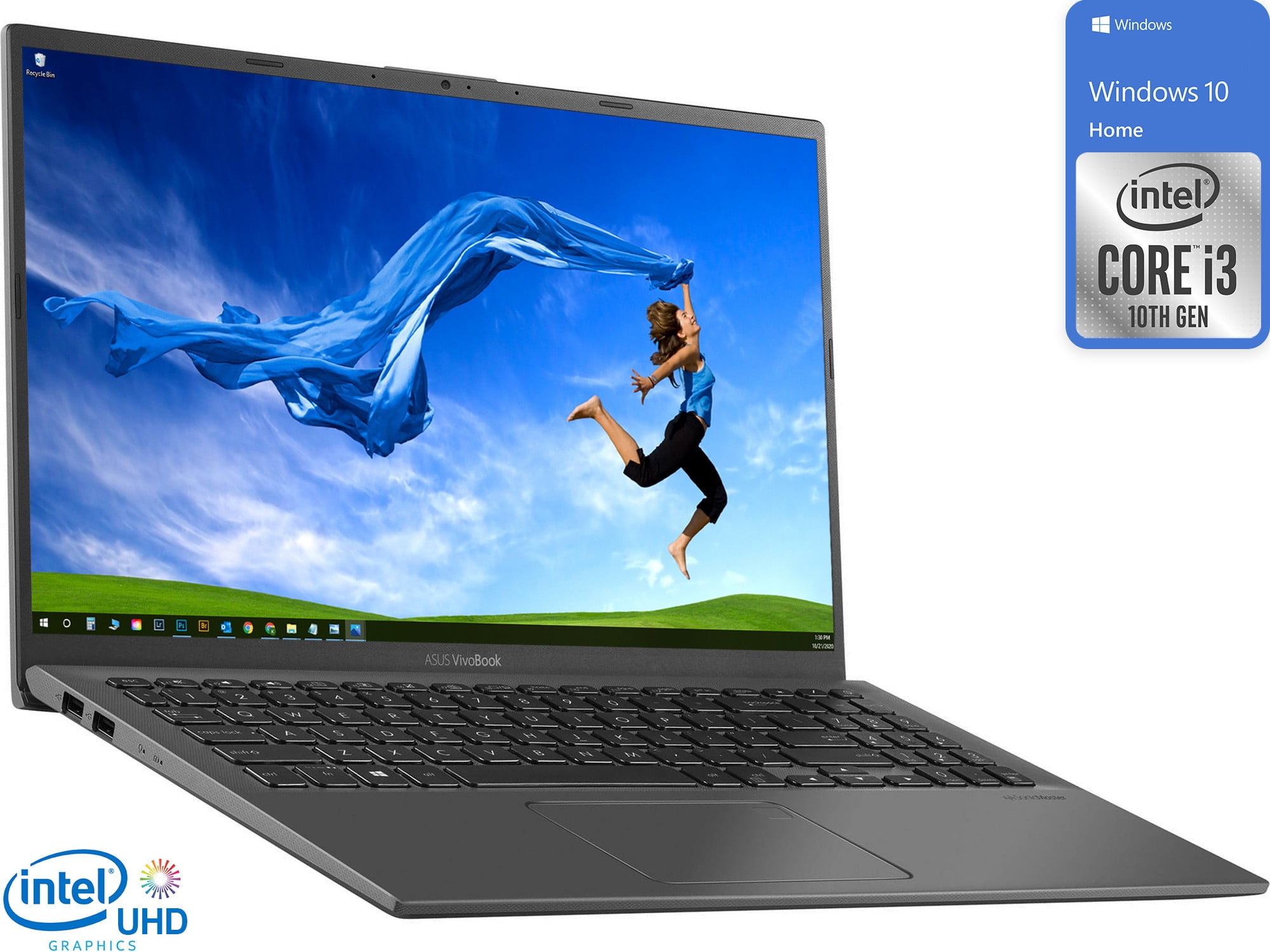  ASUS VivoBook 14 FHD 1080p Laptop, Intel Core i3-1115G4, 8GB  RAM, 256GB PCIe SSD, Backlit Keyboard, HDMI, WiFi, Webcam, Windows 11 Home,  Slate Grey : Electronics