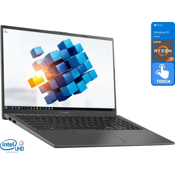 ASUS VivoBook R Notebook, 15.6" FHD Touch Display, AMD Ryzen 7 3700U Upto 4.0GHz, 12GB RAM, 512GB NVMe SSD, Vega 10, HDMI, Card Reader, Wi-Fi, Bluetooth, Windows 10 Home