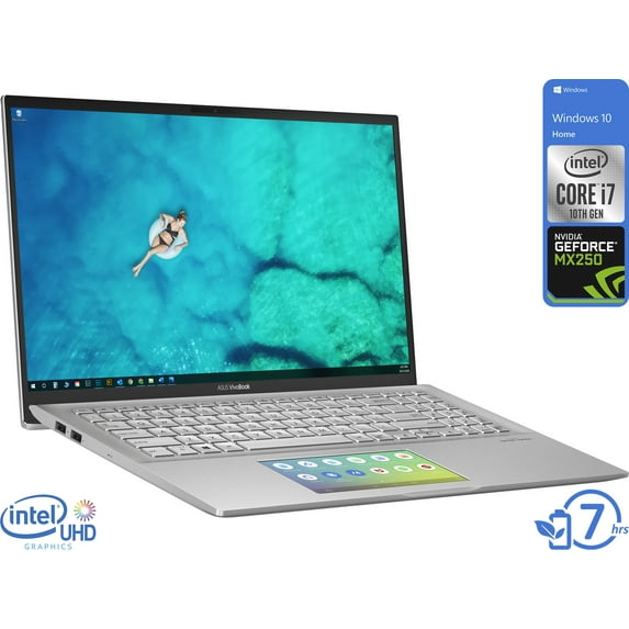 ASUS VivoBook S15 Notebook 15.6" FHD PC Laptop, Intel Core i7, 8GB RAM, 256GB SSD, Windows 10, Silver, S512MX250i7-8256nH
