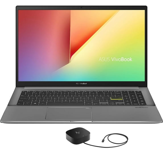 ASUS VivoBook S533EA Home/Business Laptop (Intel i7-1165G7 4-Core, 15.6in 60Hz Full HD (1920x1080), Intel Iris Xe, 8GB RAM, 2TB PCIe SSD, Win 10 Home) with G5 Essential Dock