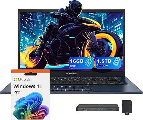 ASUS Vivobook 14 14" FHD Laptop, Intel Core i3 1315U, 16GB RAM, 1.5TB ...