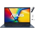 thumbnail image 1 of ASUS Vivobook 14" FHD Laptop, Intel Core i3-1315U Processor, 16GB DDR4 RAM, 256GB SSD, Windows 11 Home in S Mode, Intel UHD Graphics, Wi-Fi, Bluetooth, Quiet Blue, with Mazepoly Accessories, 1 of 6