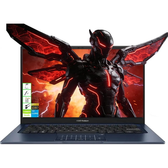 ASUS Vivobook 14" FHD Laptop, Intel Core i5-1334U (10-Core), 16GB DDR4 RAM, 512GB SSD, Webcam, 8Hr Battery, Windows 11 Home, Blue, LE Bundle