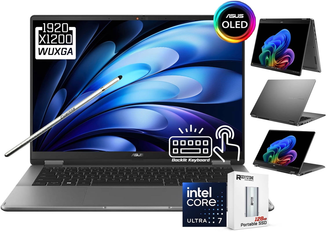 ASUS Vivobook 14 Flip 2-in-1 AI Laptop, 14