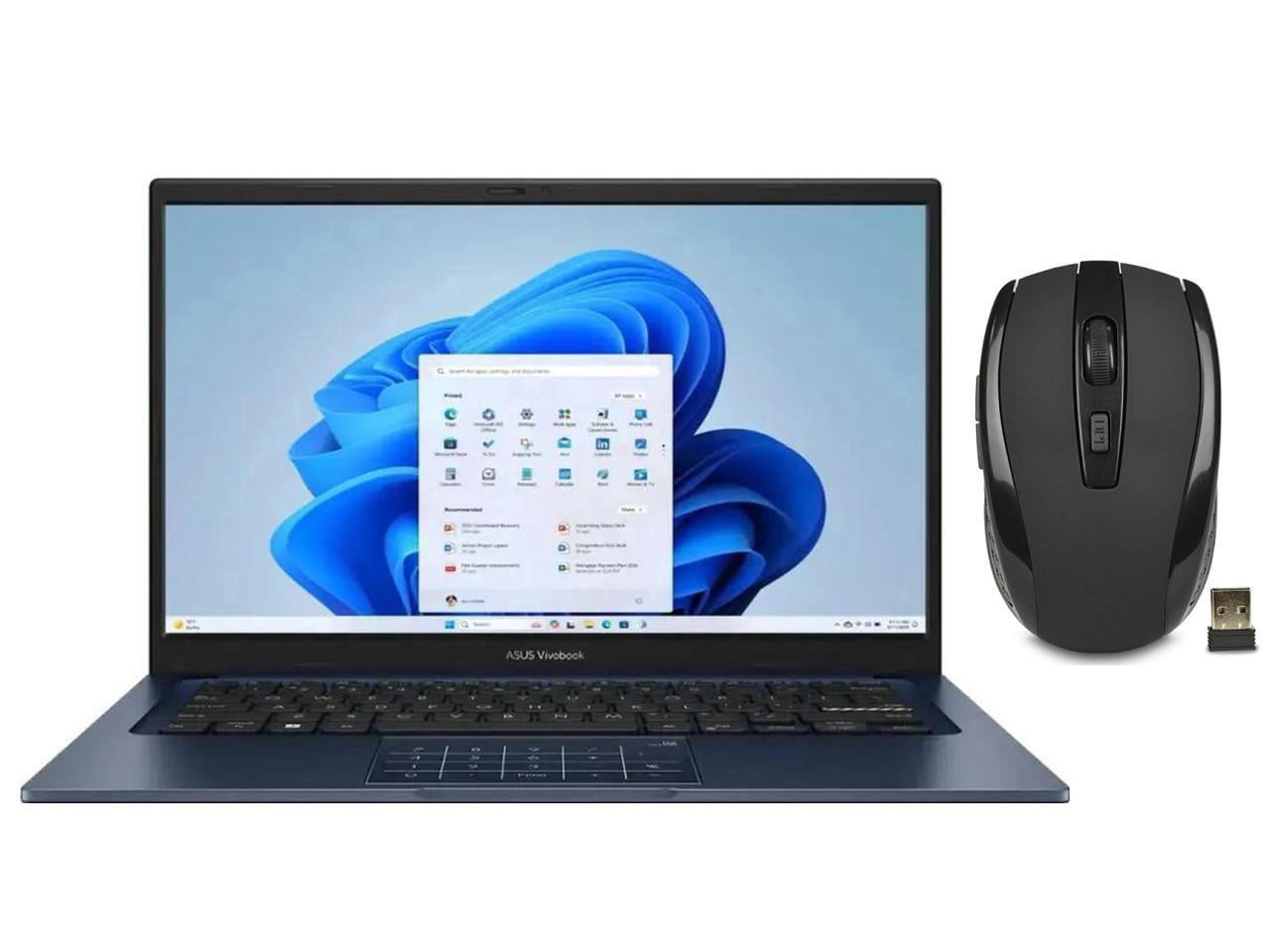 ASUS Vivobook 14" Full HD Laptop |Intel Core i3-1315U| Intel UHD Graphics |Copilot |WiFi 5|Quiet Blue| 8GB RAM | 128GB SSD |Windows 11 Home |Bundle with Wireless Mouse