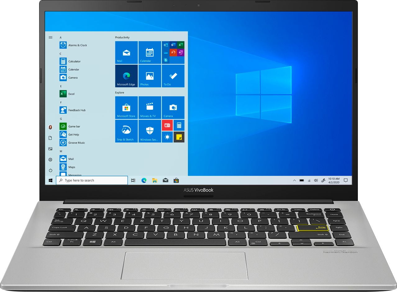 ASUS Vivobook 14 Home & Business Laptop (Intel i3-1005G1 2-Core, 4GB RAM, 128GB SSD, 14.0" Full HD (1920x1080), Intel HD 610, Wifi, Bluetooth, Webcam, 1xUSB 3.1, 1xHDMI, SD Card, Win 10 Home)