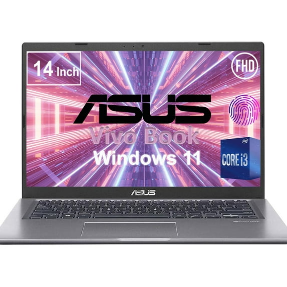 ASUS Vivobook 14 Inch Laptop | Intel Core 11th Gen Processor, 4.1GHz Turbo Boost | 8GB RAM, 256GB SSD | Windows 11 Home | Slate Grey | Anti-Glare IPS Display | Light and Thin | Fingerprint Reader