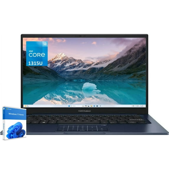 ASUS Vivobook 14 Laptop 2025 14" FHD 1920 x 1080 Display Intel Core i3-1315U, 6-core, Intel UHD Graphics, 8GB DDR4, 256GB SSD, Wi-Fi 5, Bluetooth 5.1, 720p HD Camera, Windows 11 Home