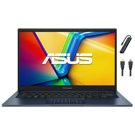 ASUS Vivobook 14 inch FHD Business Laptop, Intel Core i3-1315U, 16GB RAM, 512GB SSD, Windows 11 Home, Intel UHD Graphics, Wi-Fi, Bluetooth, Quiet Blue with Mazepoly Accessories