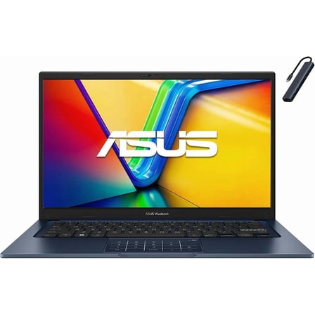 ASUS Vivobook 14 inch FHD Laptop, Intel Core i3-1315U Processor, 16GB RAM, 512GB SSD, Windows 11 Pro, Intel UHD Graphics, Wi-Fi, Bluetooth, Quiet Blue with Mazepoly Accessories