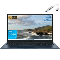 ASUS Vivobook 15.6 FHD Laptop, Intel Core i3-1215U, 16GB RAM, 512GB SSD, Intel UHD Graphics, Windows 11 Home in S Mode, Bundle With Cefesfy USBHUB