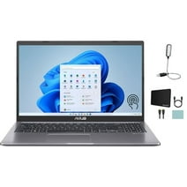 ASUS Vivobook 15 Laptop, 15.6" FHD Touchscreen, Intel Core i5-1135G7, 12GB RAM, 512GB PCIe SSD, Webcam, Wi-Fi 5, Numeric Keypad, Windows 11 Home, Grey + Mazepoly Accessories