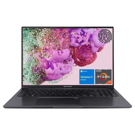 ASUS Vivobook 16 FHD+ Ryzen 7 Laptop, AMD Ryzen 7 7730U (Beats Intel i7-1255U), 16GB RAM, 2TB SSD, Backlit KB, FP Reader, Webcam, HDMI, Wi-Fi 6, Windows 11 Home