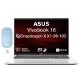 thumbnail image 1 of ASUS Vivobook 16 HIGH PERFORMANCE Laptop 16.0in IPS WUXGA Display (Qualcomm Snapdragon X X1-26-100, 16GB LPDDR5X, 1TB PCIe SSD, Qualcomm Adreno, Backlit KB, Win 11 Pro) w/Dockztorm Wireless Mouse, 1 of 7